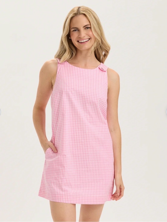 Renewick Sport Dresses & Skirts - Renwick Sport, NWTs Pink Gingham Sleeveless Shift Dress size small